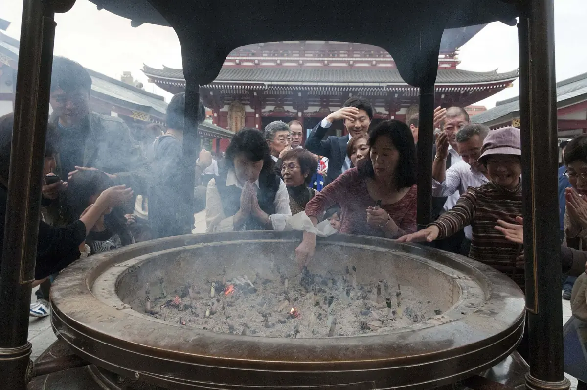The incense burner in front of the main hall